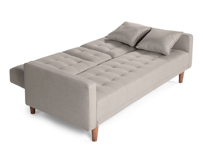 Foto 4 | Foto 4 | Sofá Cama Makora Tammy con Memory Foam Gris Claro Lino Respaldo Reclinable de 3 Posiciones