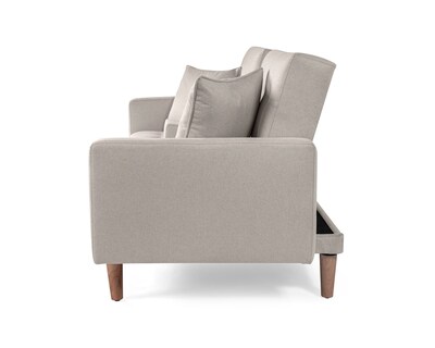 Foto 6 | Foto 6 | Sofá Cama Makora Tammy con Memory Foam Gris Claro Lino Respaldo Reclinable de 3 Posiciones