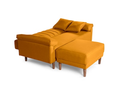 Foto 5 | Foto 5 | Sala Modular Sofá Cama Reversible de Lino Mostaza Modelo Calatrava Makora