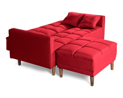 Foto 5 | Foto 5 | Sala Modular Sofá Cama Reversible de Lino Rojo Modelo Mykolo Makora
