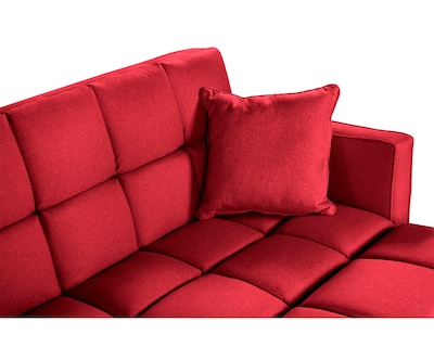 Foto 6 | Foto 6 | Sala Modular Sofá Cama Reversible de Lino Rojo Modelo Mykolo Makora