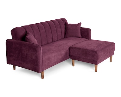 Foto 3 | Foto 3 | Sala Modular Sofá Cama Sofantástico Avocata Reversible De Velvet Morado Boxsofa Púrpura