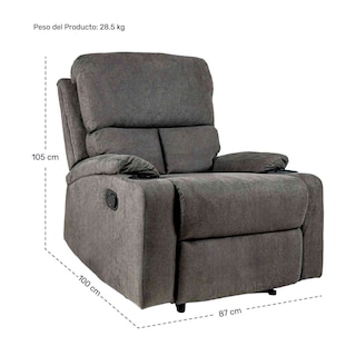 Foto 7 | Foto 7 | Sillón Reclinable Reposet Rack & Pack Gris Moderno Minimalista