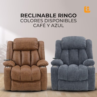 Foto 6 | Foto 6 | Sillón Reclinable Eléctrico Ringo Con Masaje Y Elevación De Tela Color Café