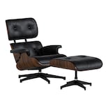 Sillón con Otomana Mubson Sofá Individual Reclinable Silet Negro