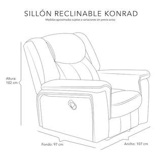 Foto 8 | Foto 8 | Konrads Reclinable Mecedora Color Gris Noche