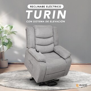 Foto 2 | Foto 2 | Sillón Reclinable Eléctrico Turin De Tela Color Gris - Con Elevador
