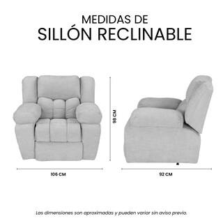 Foto 8 | Foto 8 | Sillón Trinity Rexon Reclinable Color Gris Plata