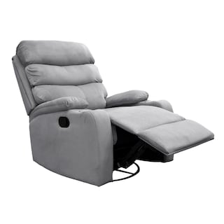 Foto 2 | Foto 2 | Sillón Reclinable Giratorio Tela Manual Moderno Mecedora Gris