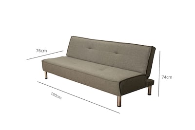 Foto 6 | Foto 6 | Sofá Cama M & E Muebles Tomm Gris Oxford 3 Posiciones Individual