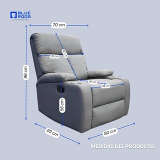 Foto 7 | Foto 7 | Reclinable Giratorio Tactopiel Manual Moderno Mecedora