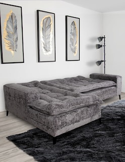 Foto 6 | Foto 6 | Sala Esquinera M & E Muebles Jennifer Gris Oxford Izquierda 3 Posiciones