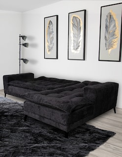 Foto 6 | Foto 6 | Sala Esquinera M & E Muebles Jennifer Negro Derecha 3 Posiciones