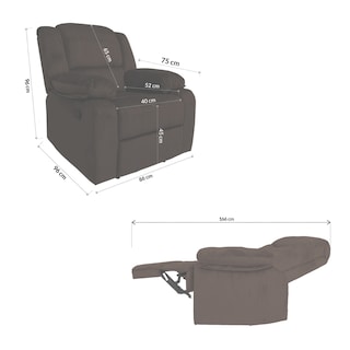 Foto 8 | Foto 8 | Bossa Sillón Reclinable Individual James Cafe Reposet
