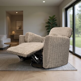 Foto 1 | Foto 1 | Blue Room Sillón Reclinable Giratorio Con Mecedora-eléctrico Ashford -tela Acolchonada Café