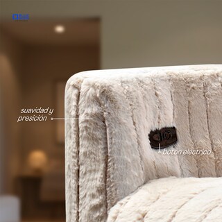 Foto 4 | Foto 4 | Blue Room Sillón Reclinable Giratorio Con Mecedora-eléctrico Ashford -tela Acolchonada Café