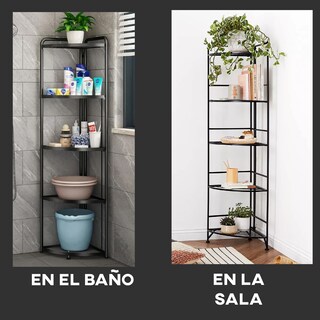 Foto 5 | Foto 5 | Estante Esquinero Estantería Plegable 5 Niveles