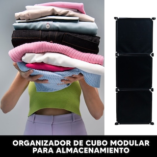 Foto 4 | Foto 4 | Estanterías En Forma De Cubo Jauz Improvement Color Negro Para Almacenamiento Y Organización