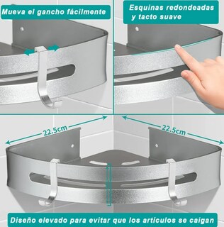 Foto 3 | Foto 3 | 2 Xtellar Piezas Estante Para Baño Esquinero Regadera Cocina