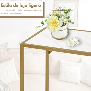 Foto 7 | Foto 7 | Mesa Consola Dorado 100cm Mesa De Entrada Moderna 3 Niveles Gomyhome