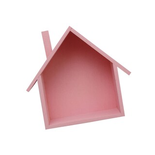 Foto 1 | Foto 1 | Estantería De Pared Stobaza Con Forma De Casa De Madera Rosa 19 X 9 X 24 5 Cm - Venta Internacional.