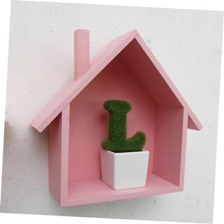 Foto 6 | Foto 6 | Estantería De Pared Stobaza Con Forma De Casa De Madera Rosa 19 X 9 X 24 5 Cm - Venta Internacional.