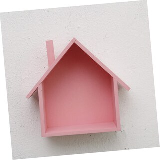 Foto 7 | Foto 7 | Estantería De Pared Stobaza Con Forma De Casa De Madera Rosa 19 X 9 X 24 5 Cm - Venta Internacional.