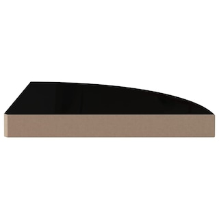 Foto 3 | Foto 3 | Estantería De Esquina Vidaxl Flotante De Madera De Densidad Media 35 X 35 X 4 Cm Color Negro Brill - Venta Internacional.