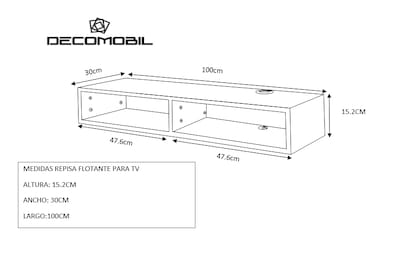 Foto 5 | Foto 5 | Repisa Flotante para Tv Genérica Minimalista