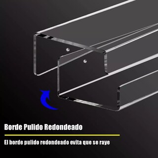 Foto 3 | Foto 3 | Repisas Flotantes BELUG Estantes de Acrílico 2 Piezas