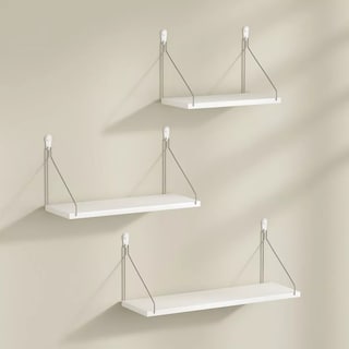 Foto 4 | Foto 4 | Repisas Flotantes BELUG color Blanco Minimalistas de Melamina 2 PZAS