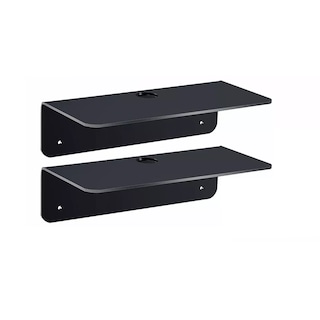 Foto 1 | Foto 1 | Par 2 Repisas Estantes Flotantes De Acrílico Eo Safe Imports Esi-11042 Negro