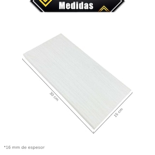 Foto 6 | Foto 6 | 3 Repisas Estanteria Flotante Libros Madera Melamina Poliespacios R30set-25 Teka Artico 30x15cm