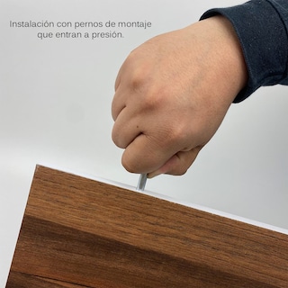 Foto 5 | Foto 5 | 3 Repisas Estanteria Flotante Libros Madera Melamina Poliespacios R30set-28 Nogal 30x15cm
