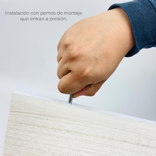 Foto 4 | Foto 4 | 3 Repisas Estanteria Flotante Libros Madera Melamina Poliespacios R80s3-25 Teka Artico 80x15cm