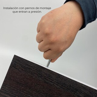 Foto 4 | Foto 4 | 4 Repisas Estanteria Flotante Libros Madera Melamina Poliespacios R80s4-33 Espresso 80x15cm