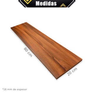 Foto 7 | Foto 7 | 3 Repisas Estanteria Flotante Libros Madera Melamina Poliespacios R82s3-28 Nogal 80x20cm