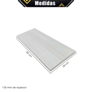 Foto 5 | Foto 5 | 6 Repisas Estanteria Flotante Libros Madera Melamina Poliespacios R52s6-25 Teka Artico 50x20cm