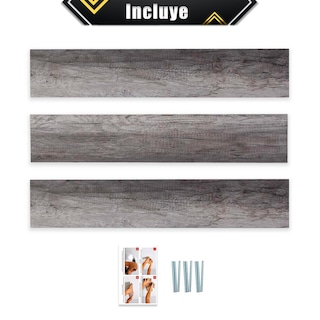 Foto 6 | Foto 6 | 3 Repisas Estanteria Flotante Libros Madera Melamina Poliespacios R80s3-17 Lombardia 80x15cm