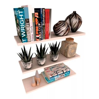 Foto 2 | Foto 2 | 3 Repisas Estanteria Flotante Libros Madera Melamina Poliespacios R50set-25 Teka Artico 50x15cm