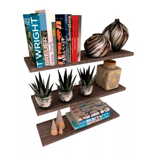 Foto 2 | Foto 2 | 3 Repisas Estanteria Flotante Libros Madera Melamina Poliespacios R50set-17 Lombardia 50x15cm