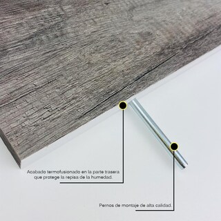 Foto 4 | Foto 4 | 3 Repisas Estanteria Flotante Libros Madera Melamina Poliespacios R50set-17 Lombardia 50x15cm
