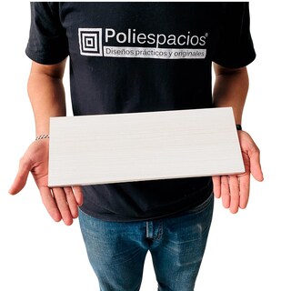Foto 3 | Foto 3 | 6 Repisas Estanteria Flotante Libros Madera Melamina Poliespacios R40s6-25 Teka Artico 40x15cm