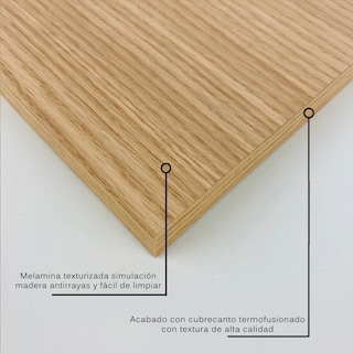 Foto 4 | Foto 4 | 3 Repisas Estanteria Flotante Libros Madera Melamina Poliespacios R82s3-21 Roble Americano 80x20cm