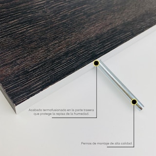 Foto 3 | Foto 3 | 6 Repisas Estanteria Flotante Libros Madera Melamina Poliespacios R52s6-33 Espresso 50x20cm
