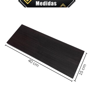 Foto 4 | Foto 7 | 3 Repisas Estanteria Flotante Libros Madera Melamina Poliespacios R40s3-33 Espresso 40x15cm