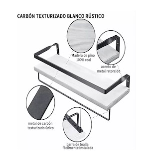 Foto 4 | Foto 4 | 2 Repisas Flotante Madera Minimalista Muebles Hogar Decorar Blanco
