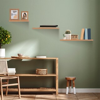 Foto 7 | Foto 7 | Repisas Flotantes de Madera Redlemon Beige 3 Piezas 30x15 - 40x15 - 50x15 cm