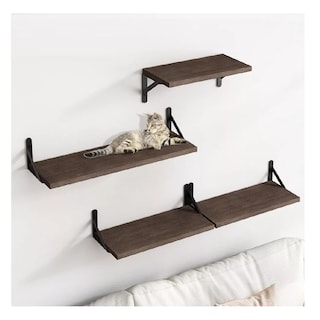 Foto 2 | Foto 2 | Repisa Minimalista Flotante Moderna 4pcs Madera Oxidada