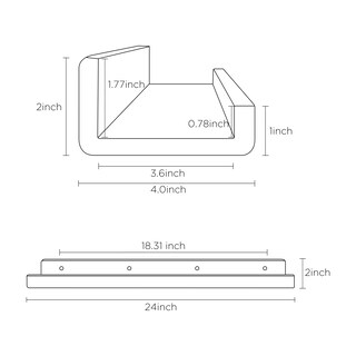Foto 2 | Foto 2 | Estantería Flotante Hblife De Pared Invisible De 60 Cm Para Niños - Venta Internacional.